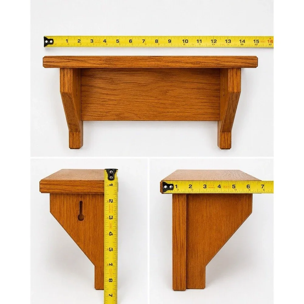 Vintage Wooden Shelf Thick And Weighted